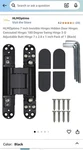 Hlmoptimo 7 Inch Invisible Hinges Hidden Door Concealed 180 Deg.... Fixed Price $40.00.