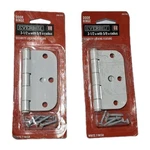 (2) Everbilt 3-1/2 In. White 5/8 Radius Security Door Hinge 698 692. Fixed Price $17.99.