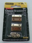 New Sealed Stanley Classic Brassware Solid 1" Narrow Hinges 80-3060 CD5300. Fixed Price $9.99.