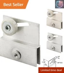 Frameless Sliding Shower Door Top Bracket, 3/4 In., Flat Plastic Wheel, Steel.... Fixed Price $19.77.