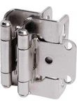 40 Pcs 1/2" Overlay Brushed Nickel Self Closing Semi Wrap Cabinet Hinges 20-PAIR. Fixed Price $50.00.