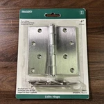 Brainerd 4" Brush Polished Finish Mortise Door Hinge Steel Square Corner. Fixed Price $5.12.