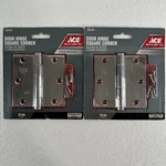 (2) Pack New Ace 3-1/2" Door Hinge Square Corner Stainless Steel #5297783. Fixed Price $12.99.