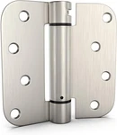 Pack Of 2 4 Inch Door Hinges Satin Nickel Self-closing Spring Heav. Fixed Price $30.99.