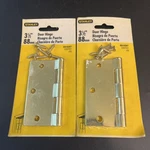 Stanley Brass Door Hinge 3.5 Inch 69-0287 88MM Lot Set Pair Usa New. Fixed Price $19.99.