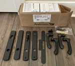 Andersen 9007553 Albany Double Handle Hinged Door Hardware Trim Black. Fixed Price $249.95.