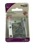 National Hardware Flat Corner Braces Zinc Plated Exterior Coating 2" 3/8". Fixed Price $6.75.