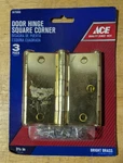 3 Pack Ace Hardware 5/8IN Radius Door Hinge Bright Brass Sealed, New Free Ship. Fixed Price $18.31.